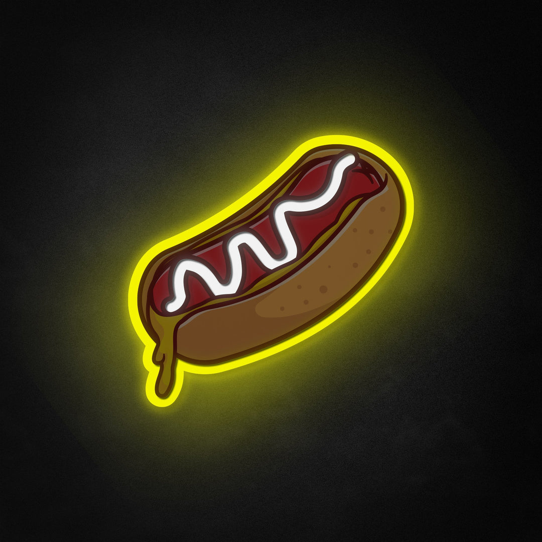 "Hotdog, gesmolten voedsel" Neon Like