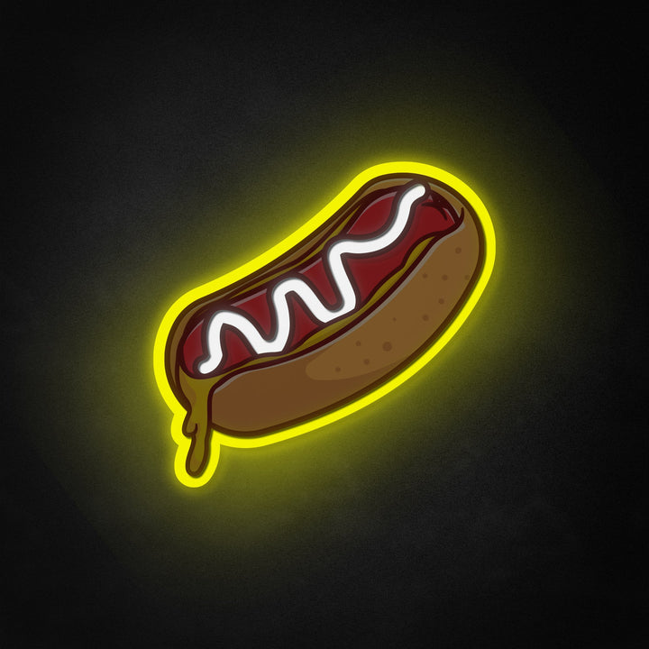 "Hotdog, gesmolten voedsel" Neon Like